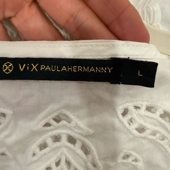 Women Large Swimsuit Coverup White - Picture 8 of 9